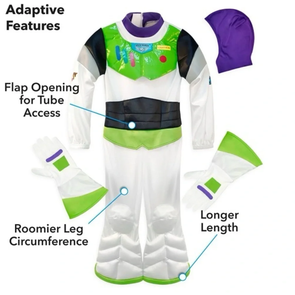 Buzz Lightyear Adaptive Costume for Kids – Toy Story LARGE NWT - Picture 3 of 7